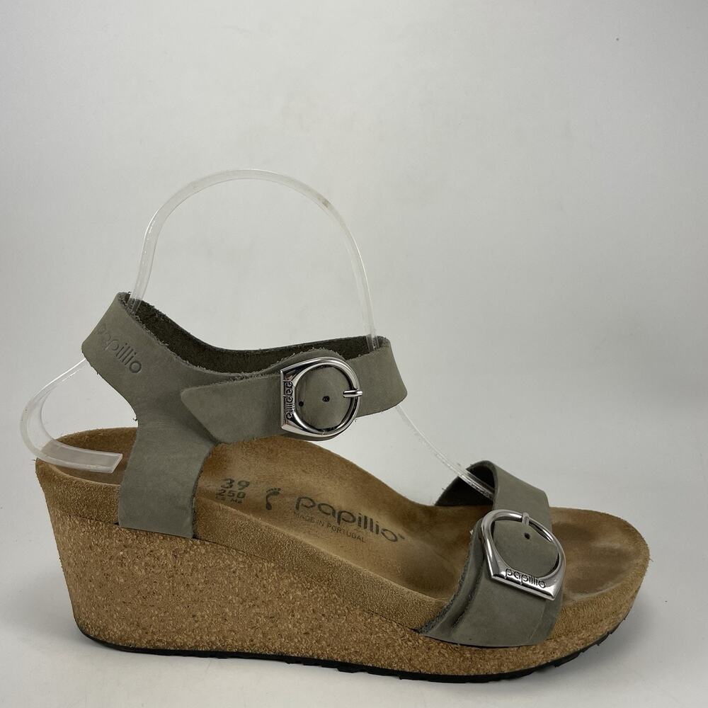 Birkenstock Papillio Soley Ring Buckle Wedge Sandals Womens 39, 8-8.5 Narrow